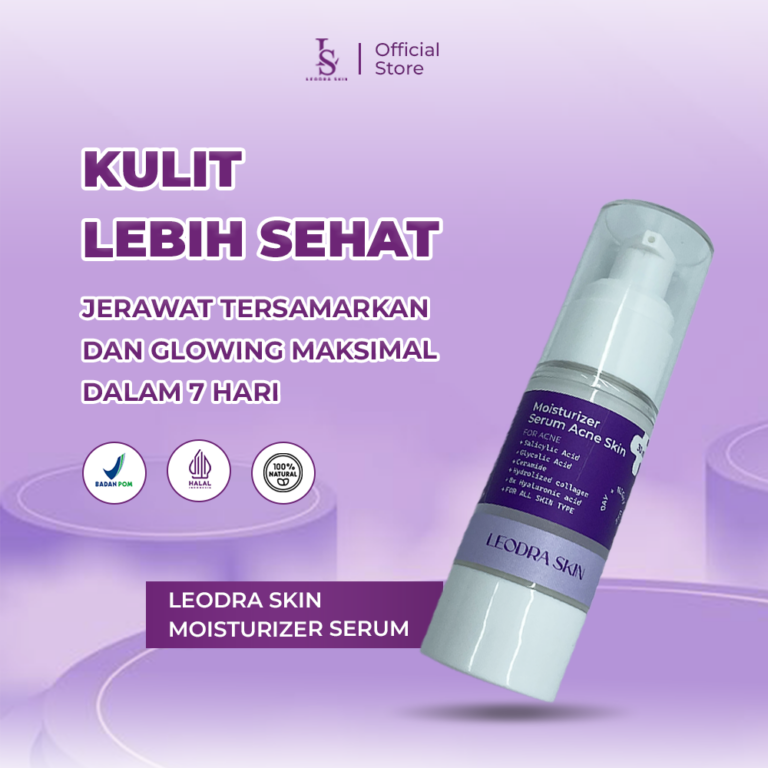 tekstur pelembap leodra skin yang ringan dan tidak lengket